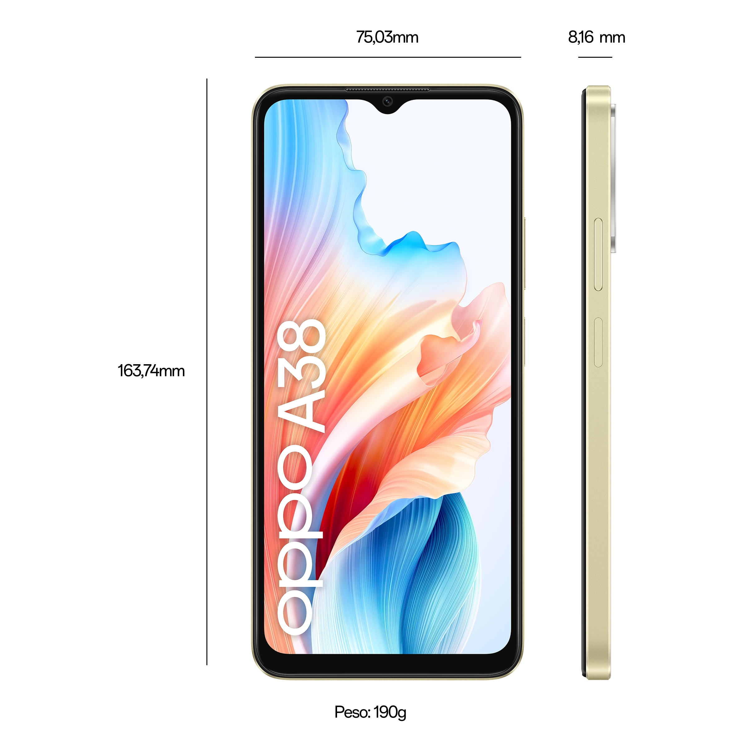 OPPO A38 4GB + 128GB Glowing Gold_7