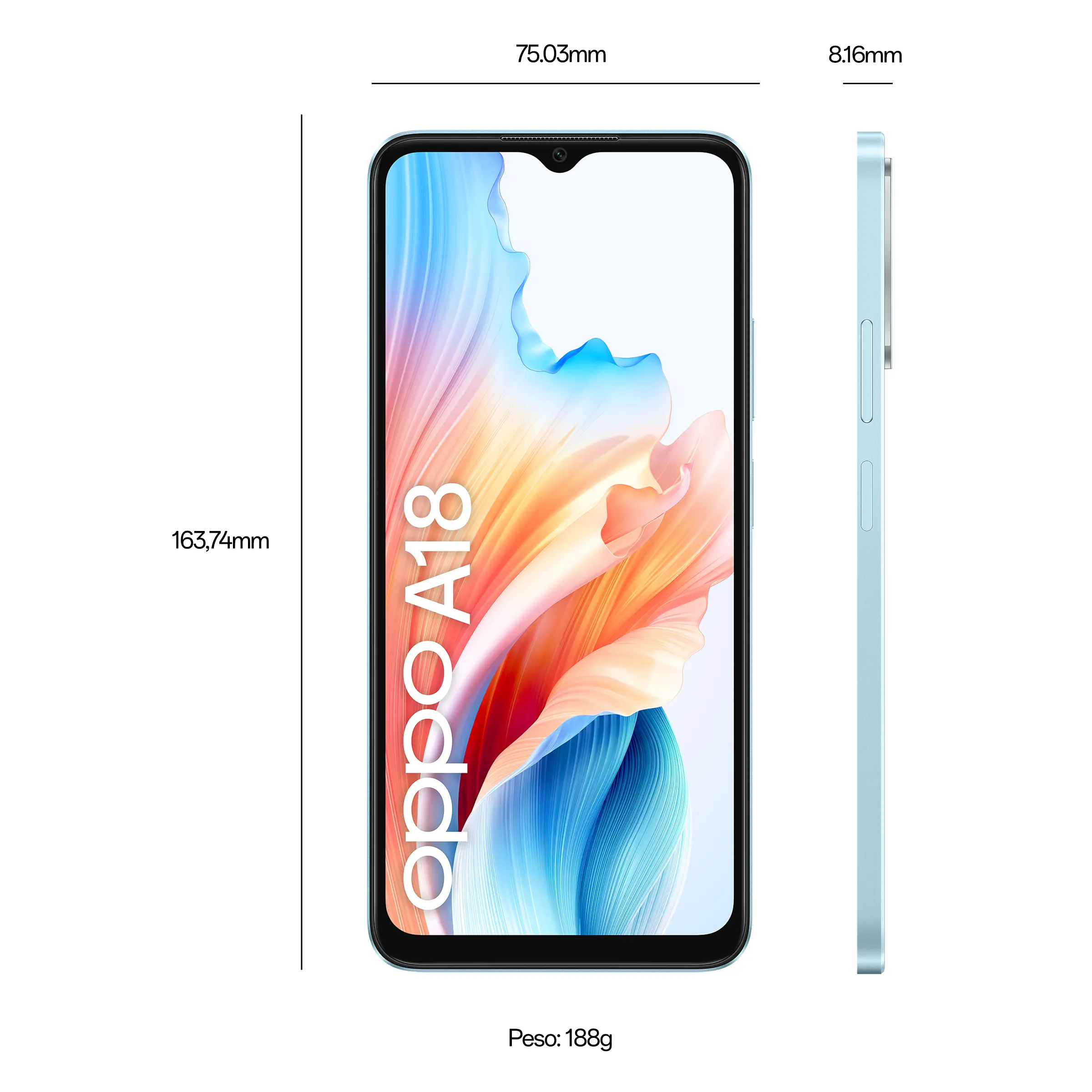 OPPO A18 Glowing Blue 4GB + 128GB_6