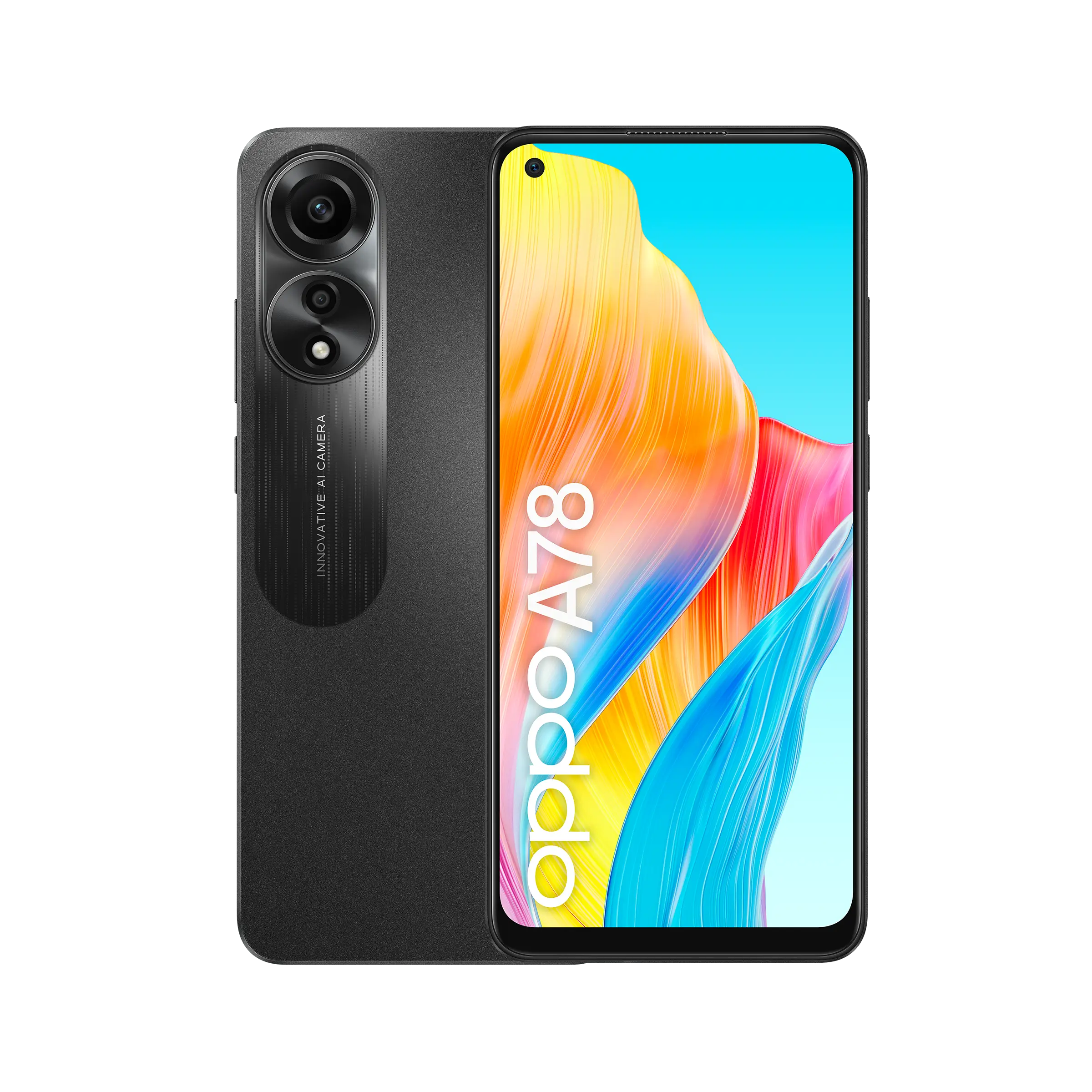 YUXING Cover per Oppo A78 4G Custodia Trasparente con Pellicola Protettiva Lenti Morbida Ultra Sottile Antiurto Bumper Slim Case - Blu