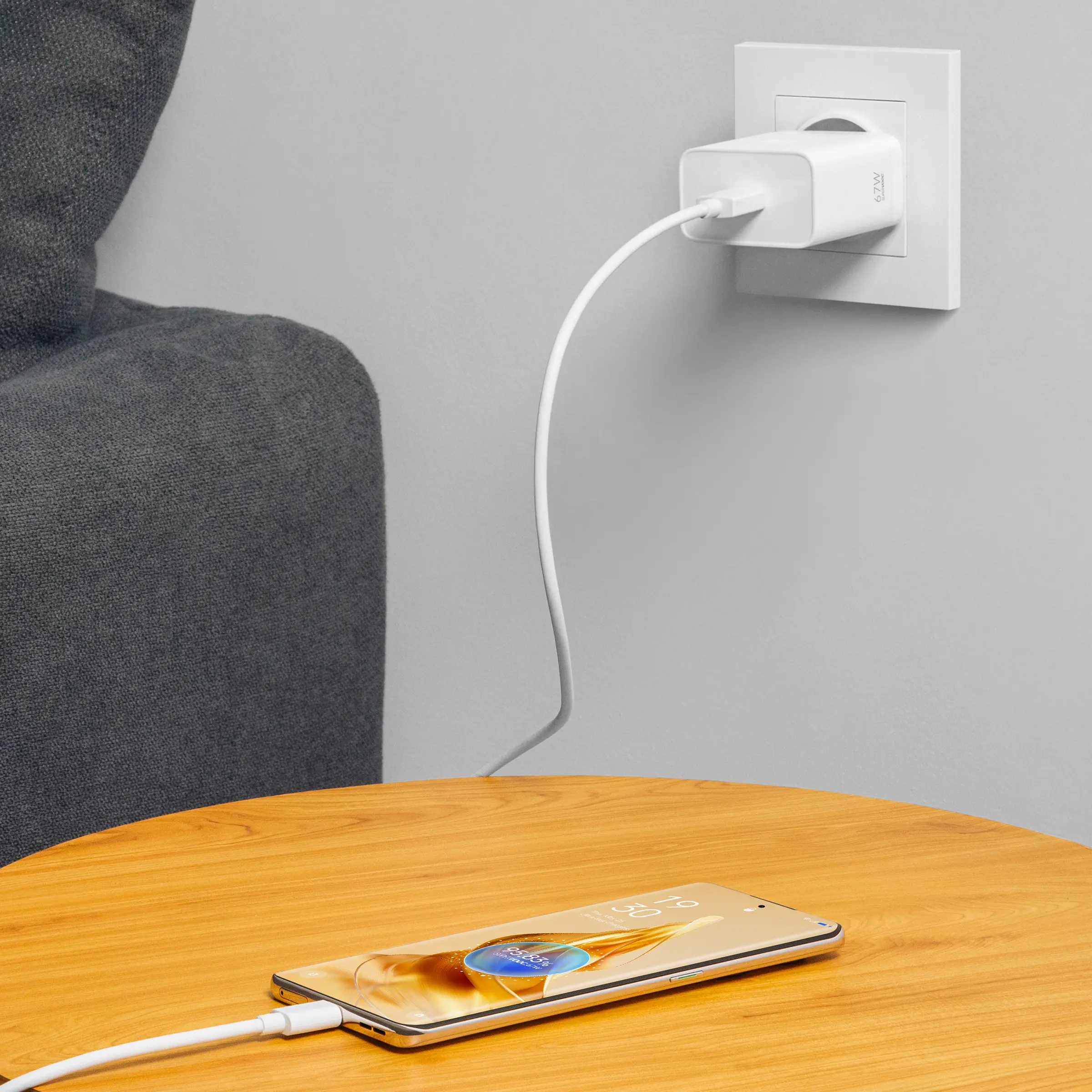 Caricabatterie 67W SUPERVOOC Con Cavo USB-C 6A 1M Per Realme, OPPO E OnePlus – Ricarica Veloce Per GT 7 Pro, Reno 13, OnePlus 13 E Altri